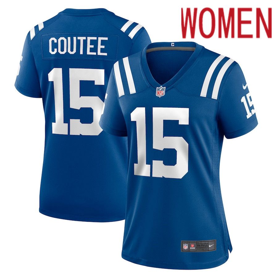 Women Indianapolis Colts #15 Keke Coutee Nike Royal Game NFL Jersey->women nfl jersey->Women Jersey